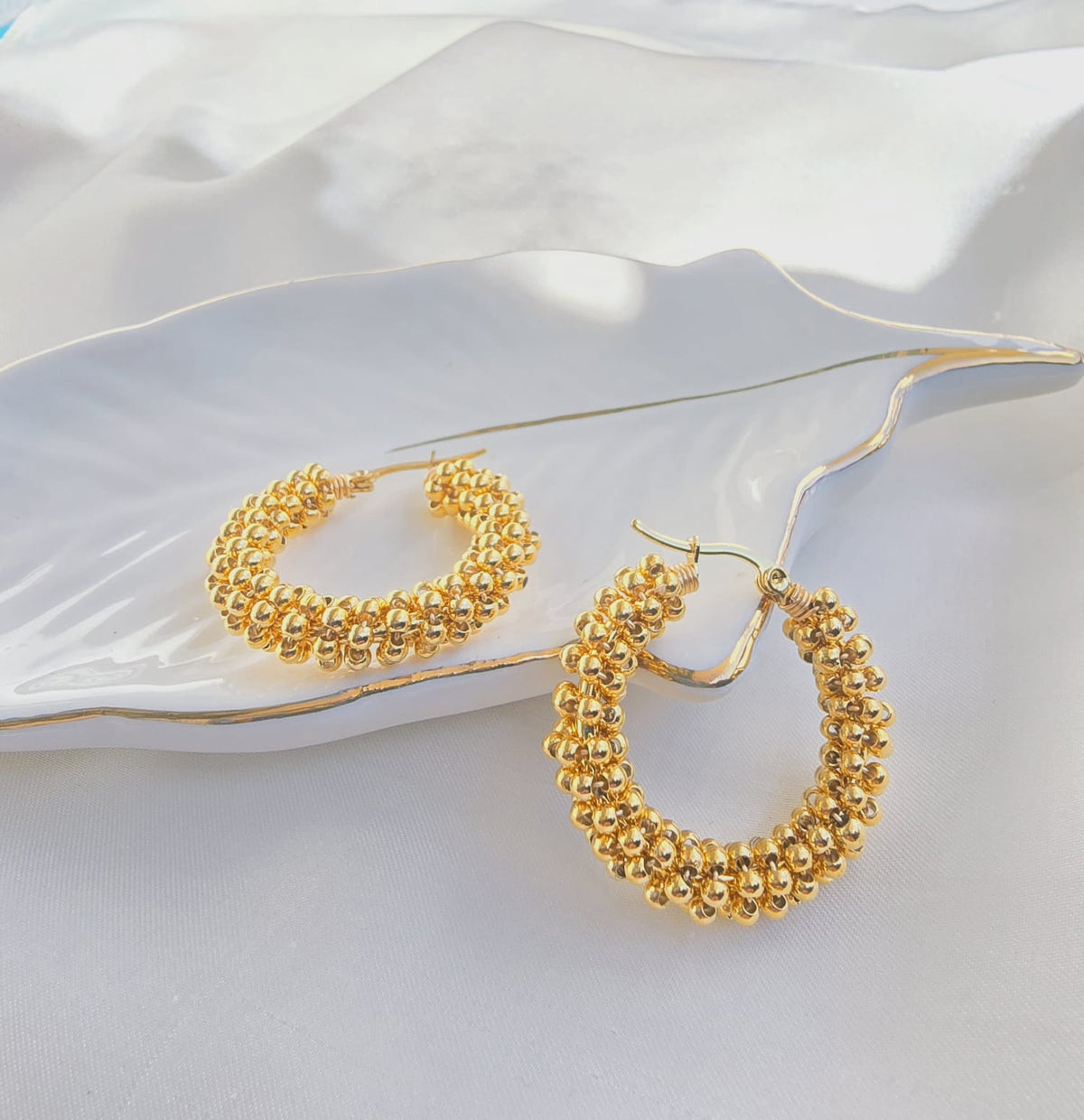 Candongas grandes tejidas