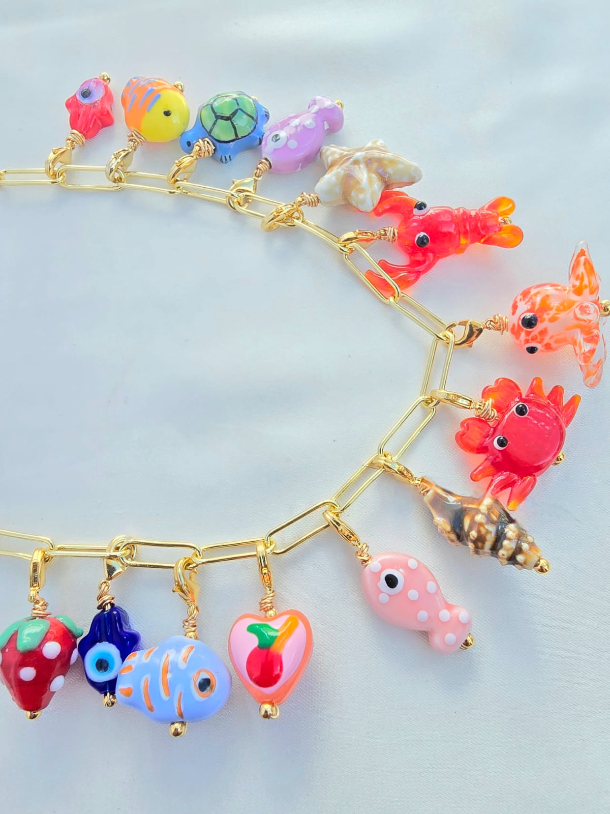 Cadena charms marinos  colgantes