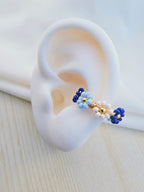 Earcuffs tejidos flor