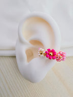 Earcuffs tejidos flor