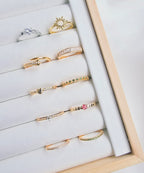 Anillos rodio con circones