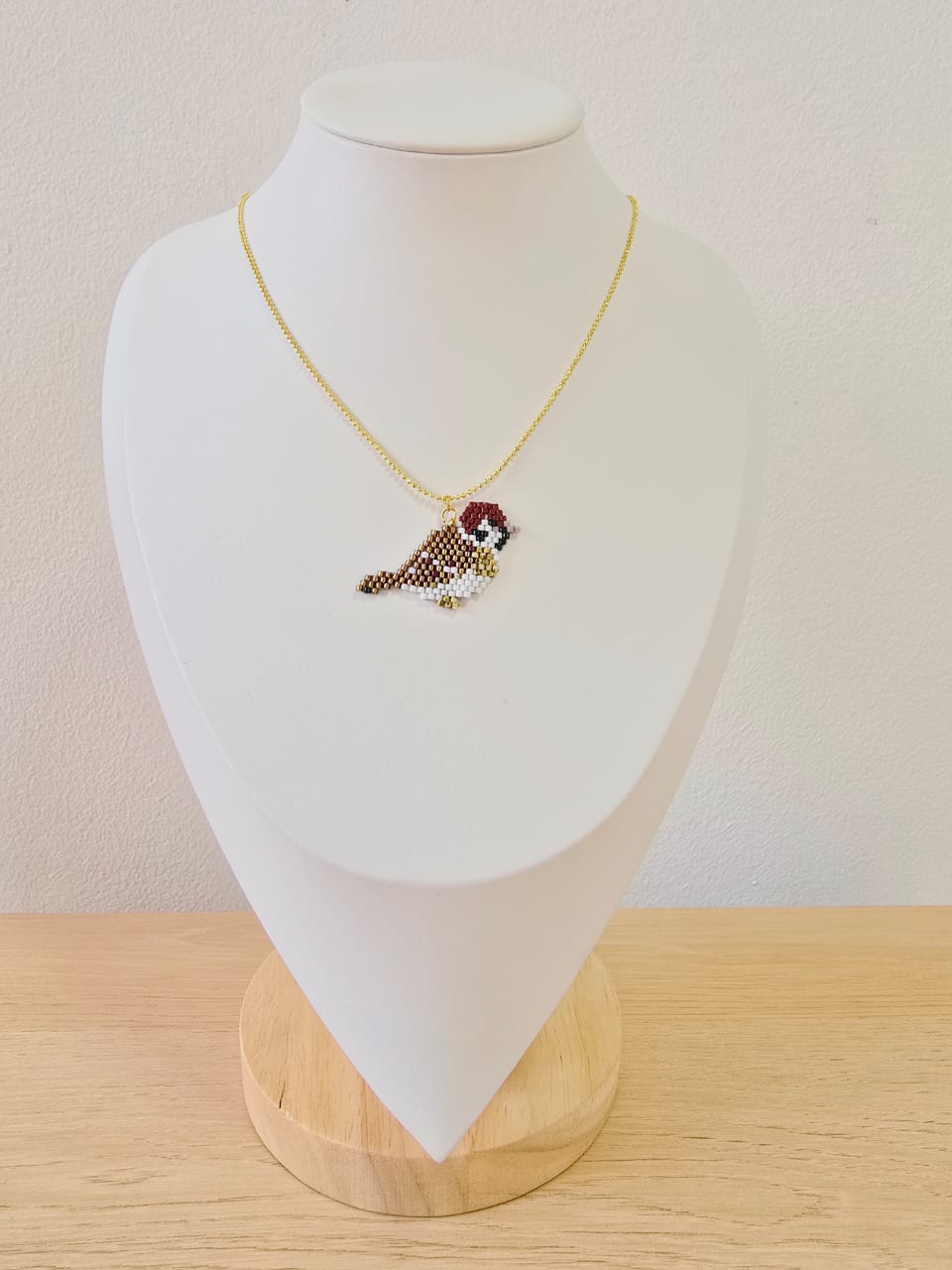 Cadena son dije de ave tejida en miyuky