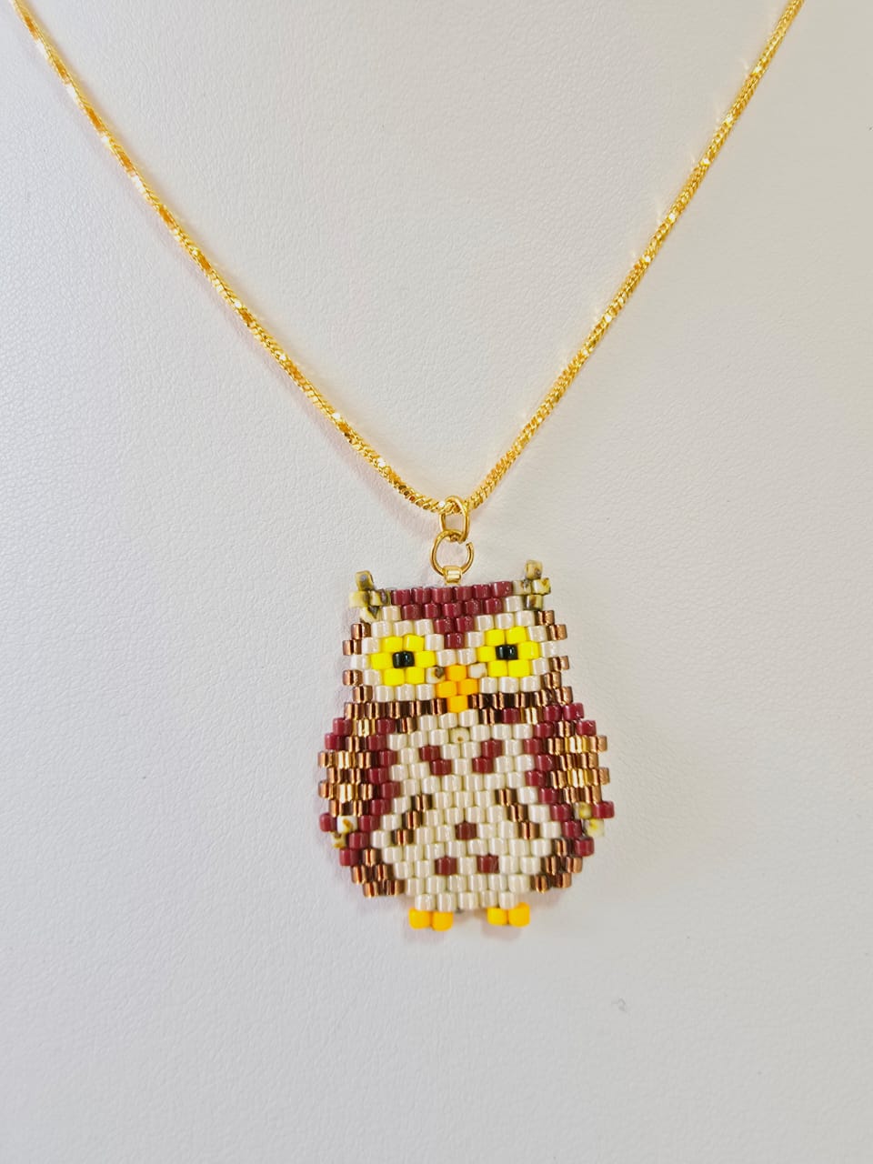 Cadena son dije de ave tejida en miyuky