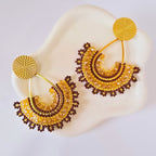 Topo abanico tejido en mostacillas