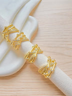 Anillo doble ondas con brillos