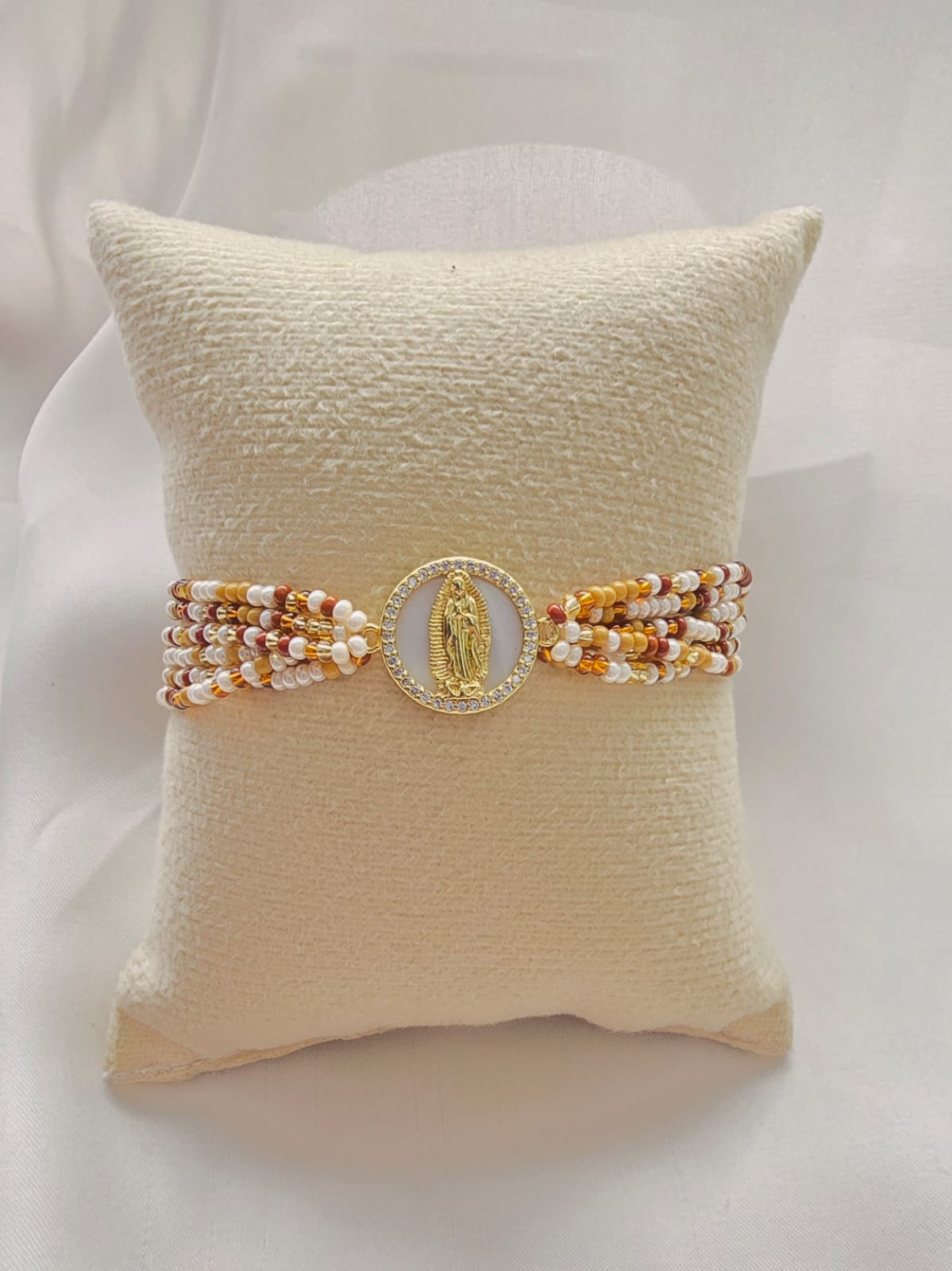 Pulseras en mostacillas Virgen Guadalupe