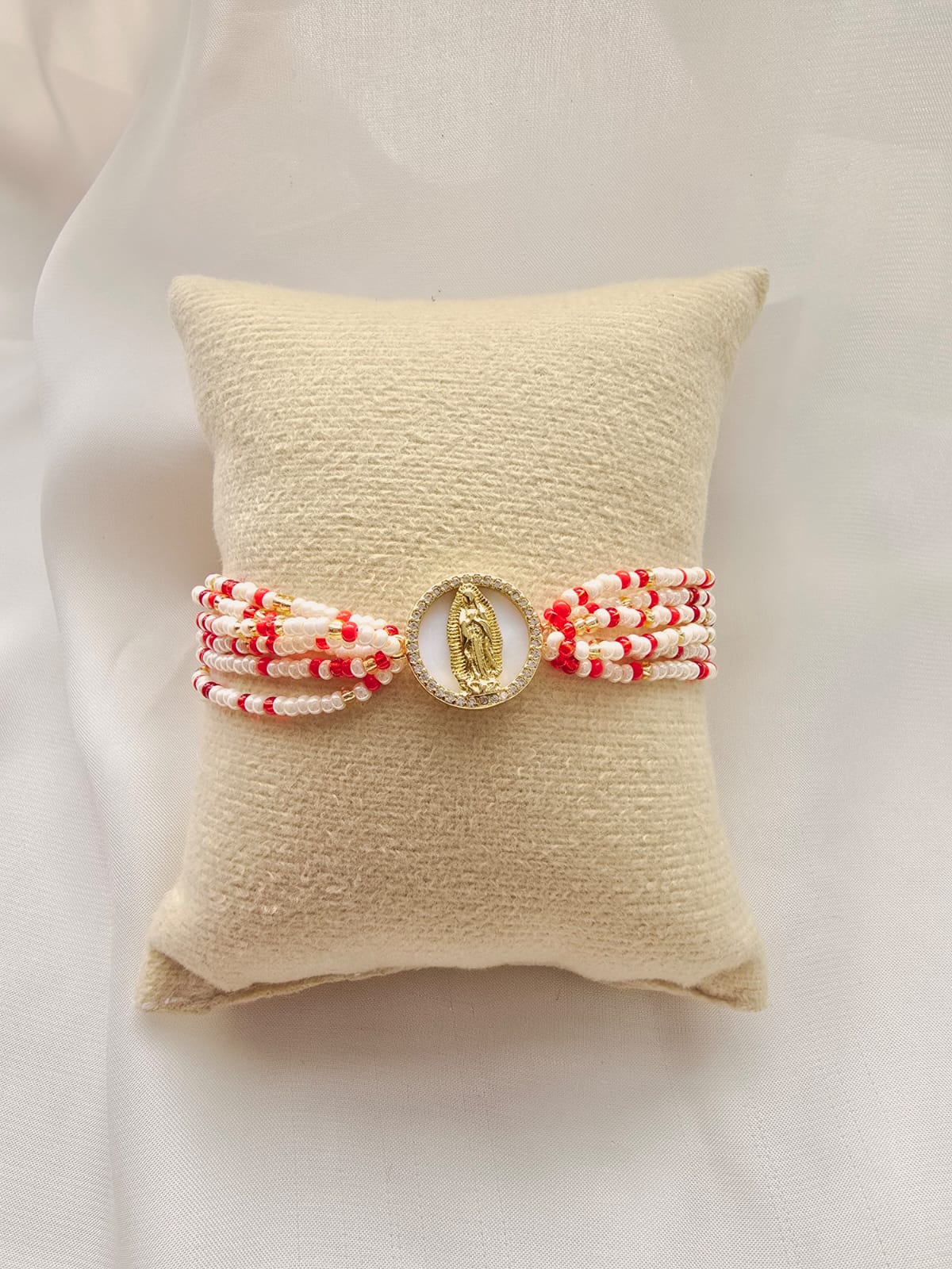 Pulseras en mostacillas Virgen Guadalupe