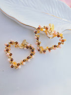 Topo corazón tejido con murano