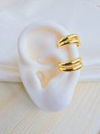 Earcuffs en rodio doble