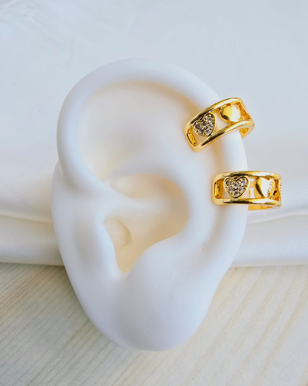 Earcuffs en rodio doble