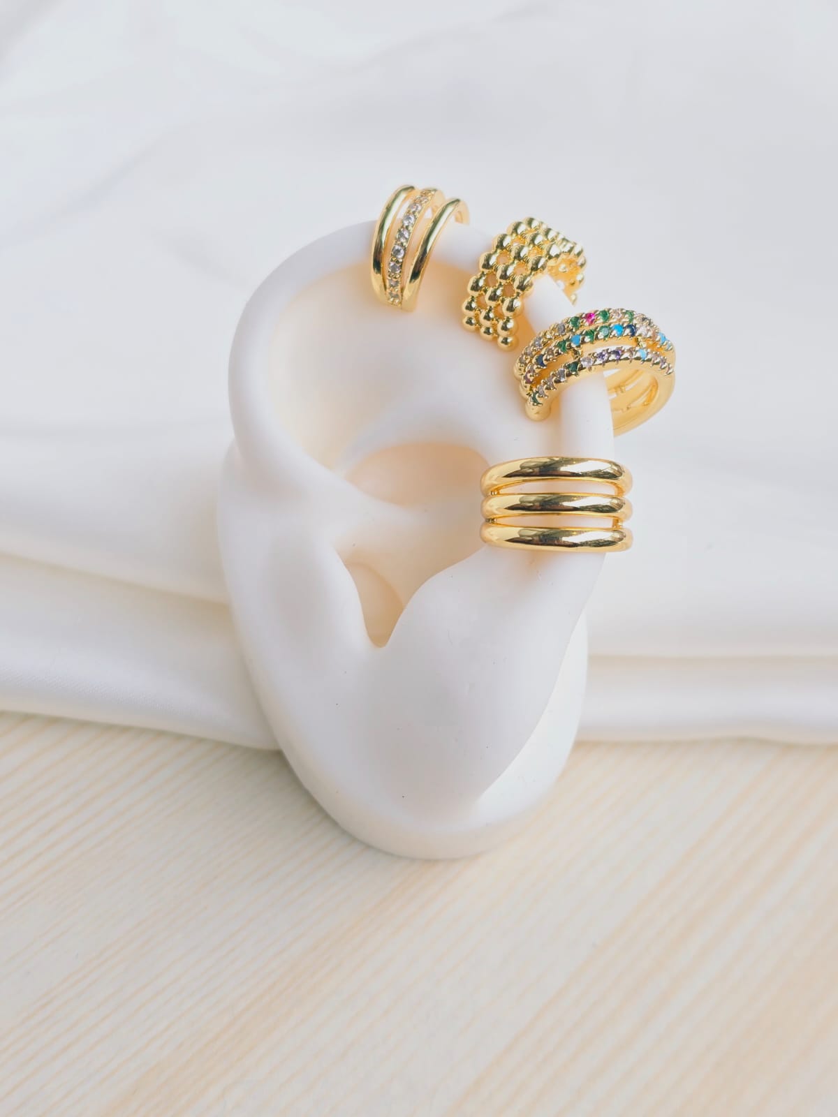 Earcuffs rodio triples