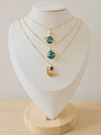 Cadena rodio dijes planetas