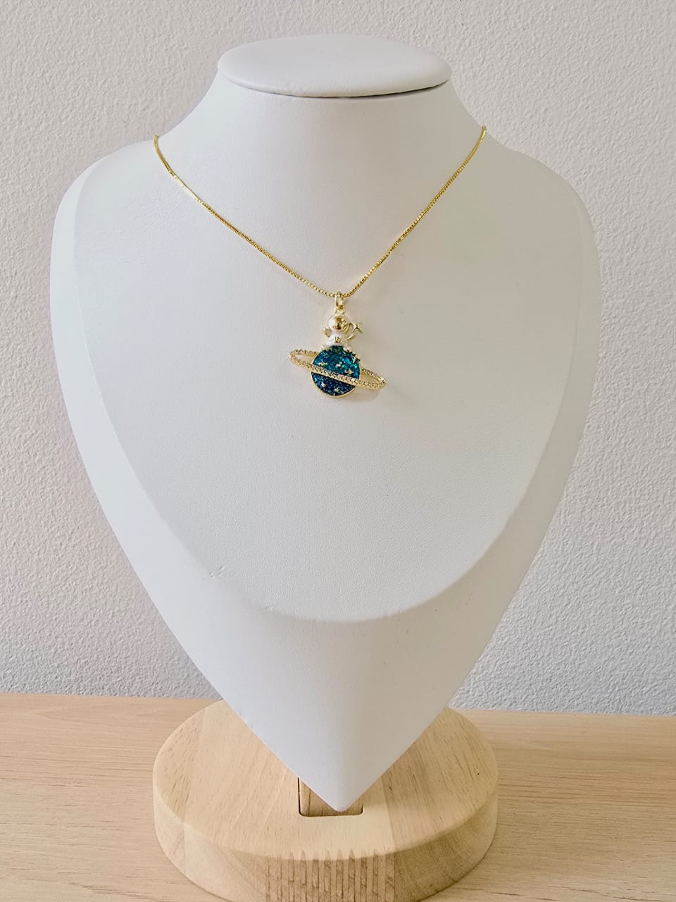 Cadena rodio dijes planetas