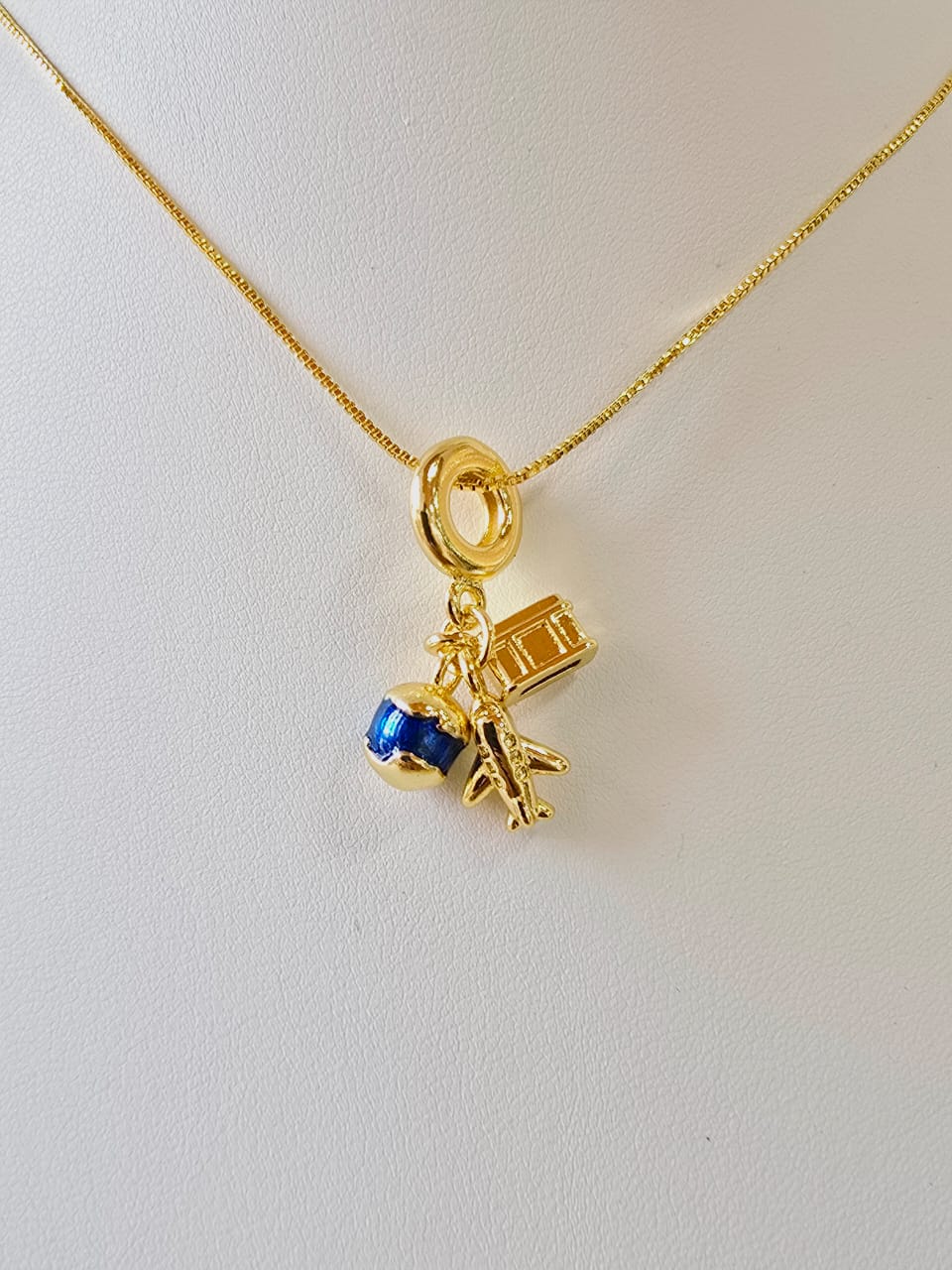 Cadena rodio dijes planetas