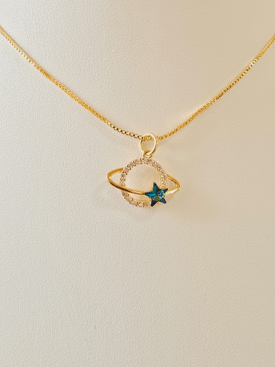 Cadena rodio dijes planetas