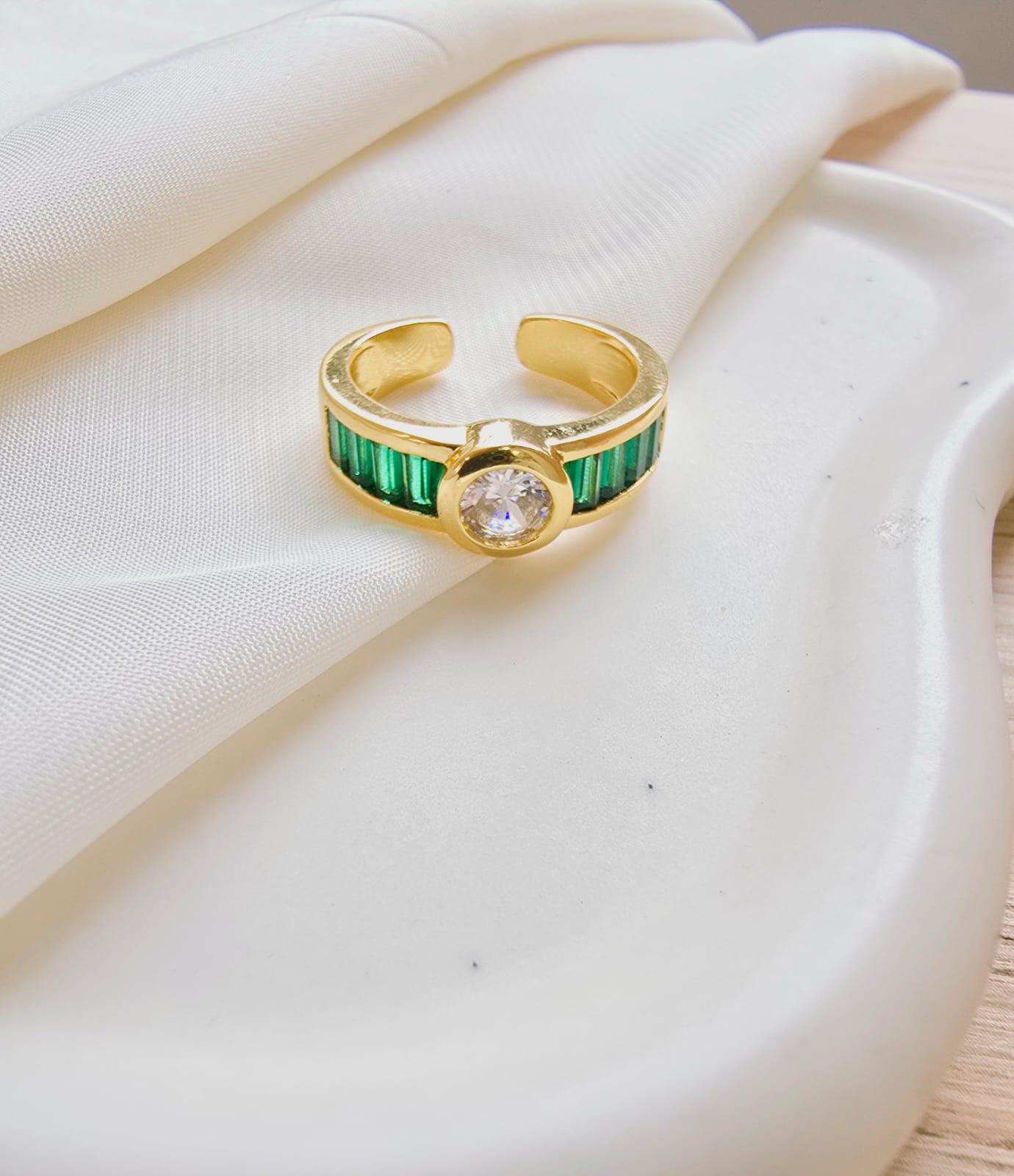 Anillo verde doble