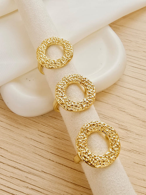 Anillo circulo texturizado